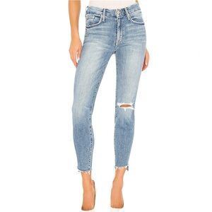 Mother The Looker Ankle Step Fray Size 24 Exposed Secret Sister Denim Blue Jeans